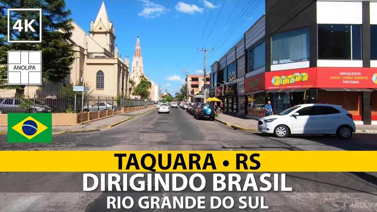 Dirigindo em TAQUARA • RS • 🚙 🇧🇷【4K】Dirigindo Brasil • POV driving