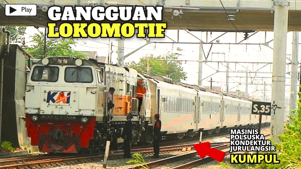 KESERINGAN TROUBLE‼️ LOKOMOTIF INI GANGGUAN DAN MOGOK PERLU DITARIK MASUK STASIUN KEMBALI‼️