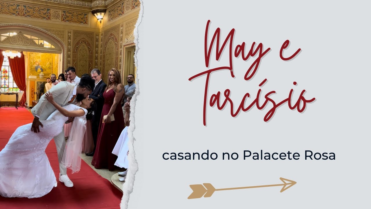 Cerimônia de casamento da May e do Tarcísio no Palacete Rosa.