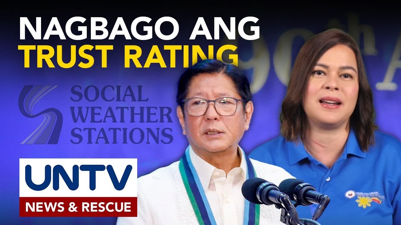 Net trust kay Pangulong Marcos Jr. bumaba sa -3%; trust rating ni VP Sara, tumaas sa 31% - SWS