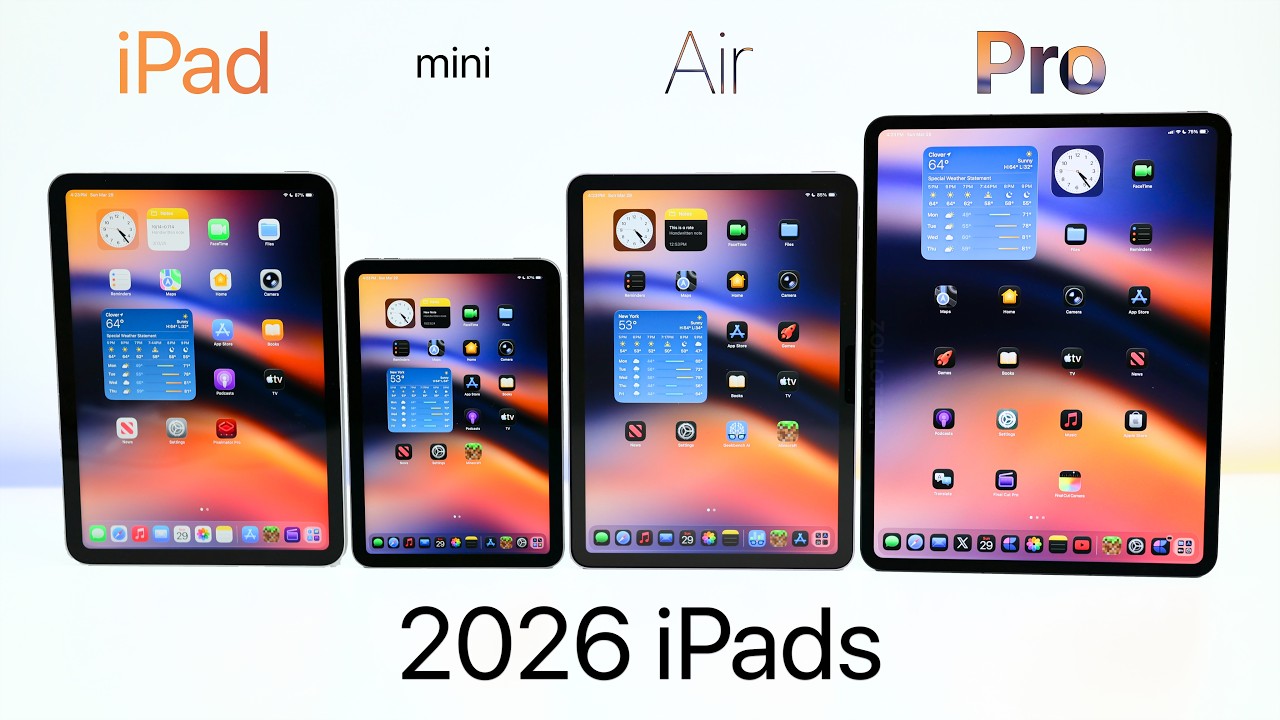 2026 iPad Complete Comparison - Which Should You Buy? (4K60)