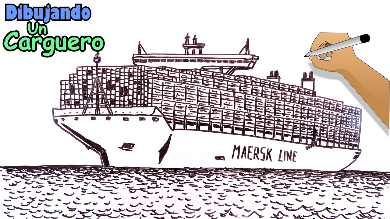 Cómo dibujar barcos 4/8 - Un Barco Carguero