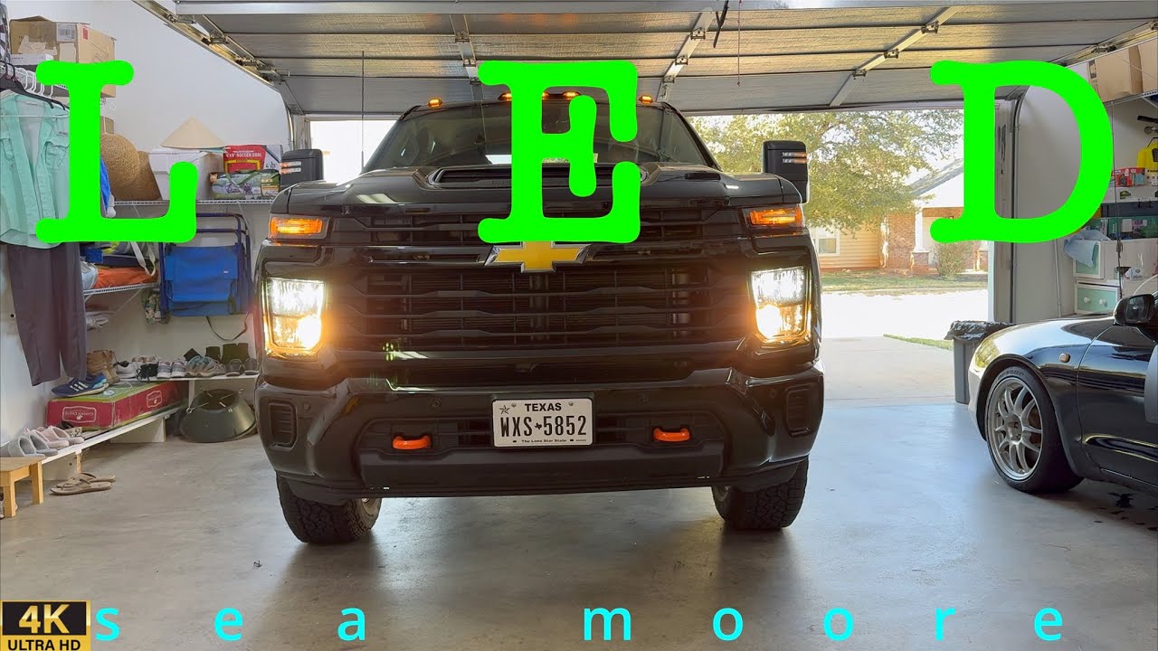Переделка светодиодных фар на Chevrolet Silverado 2500HD 2025 года