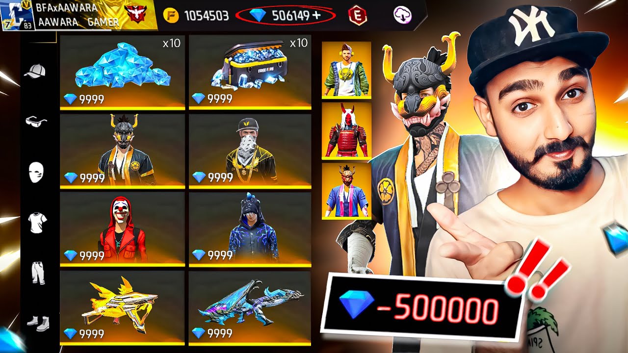 Purchasing Everything 🤑 Lost -5,00,000 Diamonds 💔 Garena Free Fire