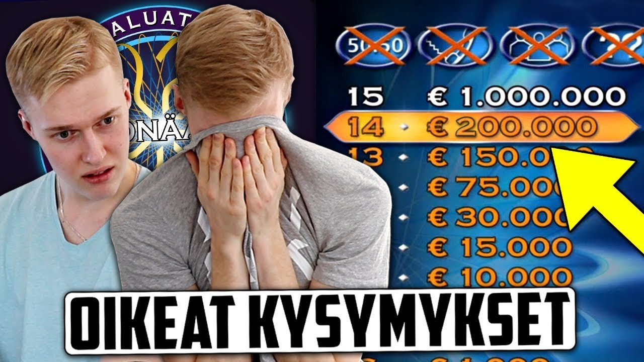 Kokeiltiin Haluatko miljonääriksi? -nettivisaa.. feat. Miklu