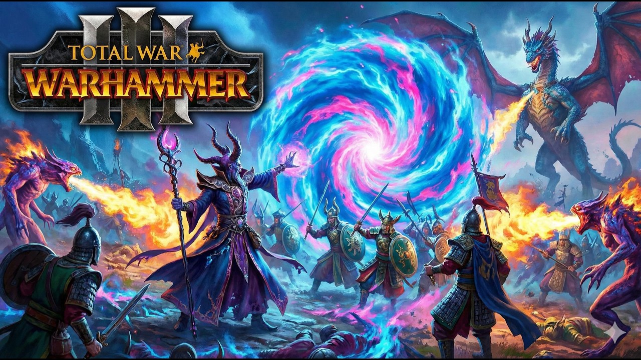《Total War: Warhammer 3》維利奇地獄門兩發滅隊！奸奇火妖無視地形燒穿大震旦 苗英慘遭魔法霸凌