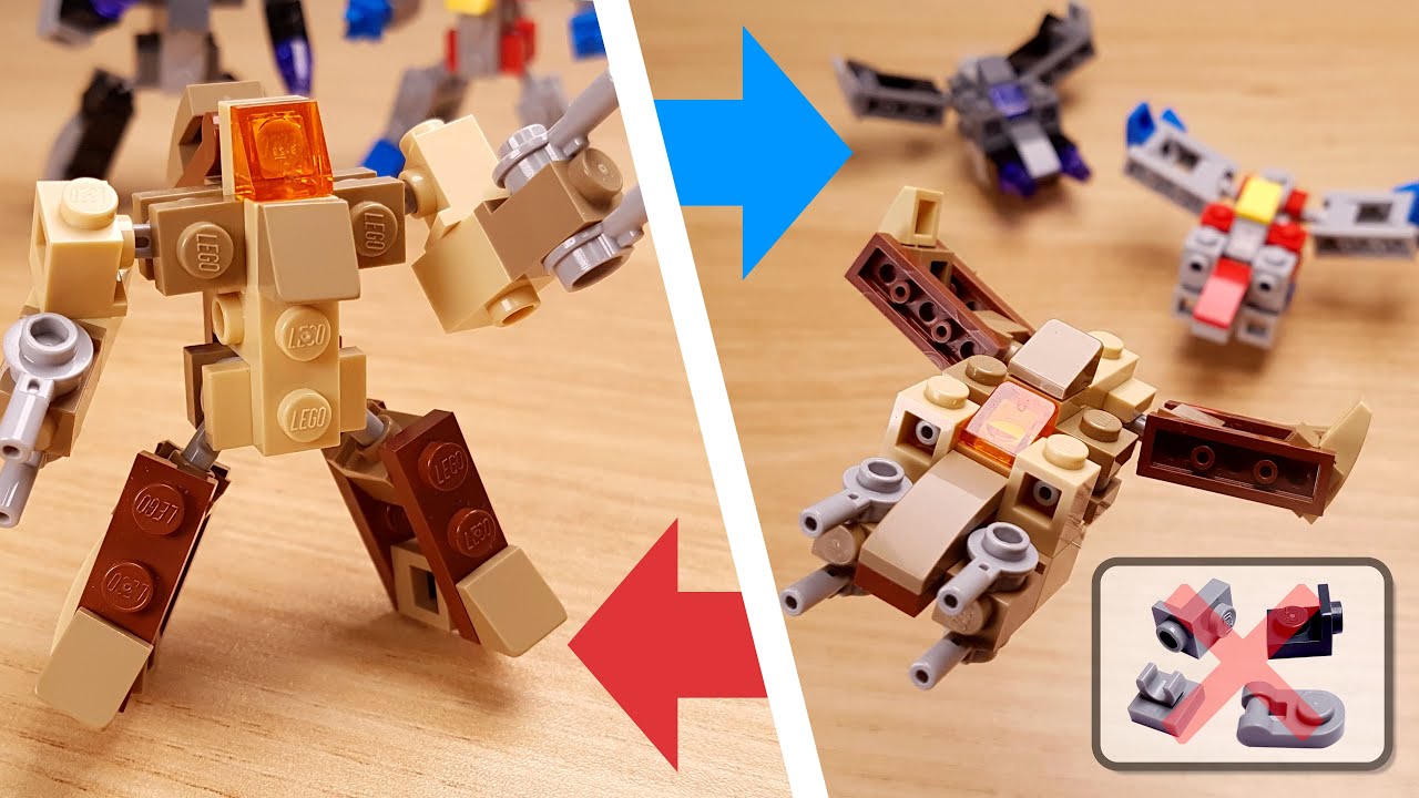 [Учебник мини-робота LEGO] Простой микротрансформатор - Desert Jet