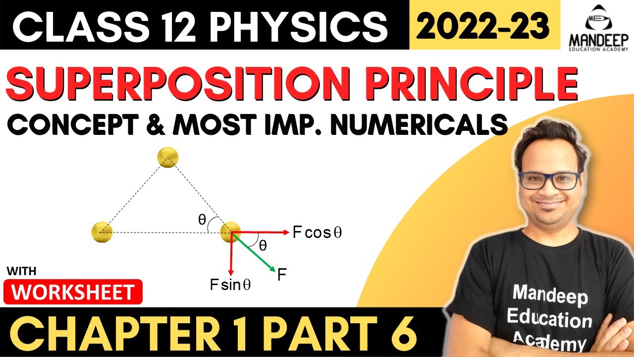 Superposition Principle : Coulomb's Law Class 12 Numericals, Physics Chapter 1 2022 2023