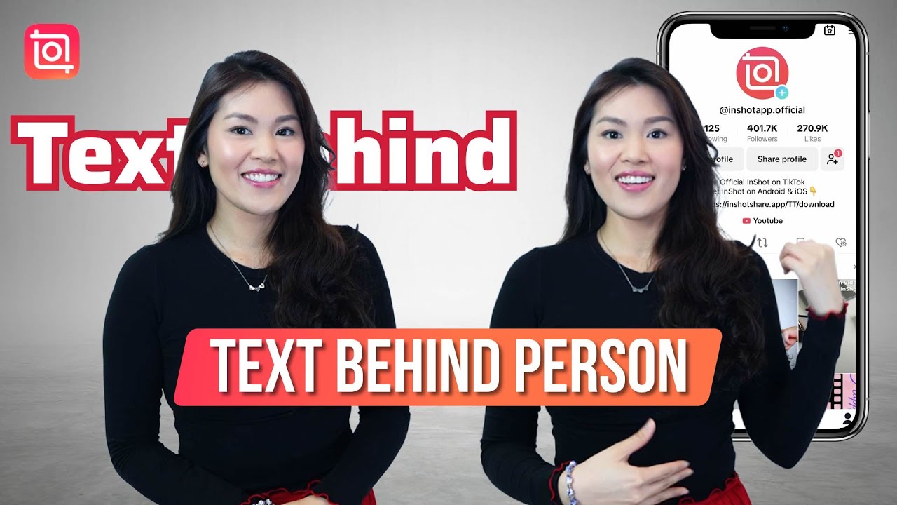 Text and Overlay Behind Person Video Effect Editing Tutorial💡 | InShot Editing Tutorial
