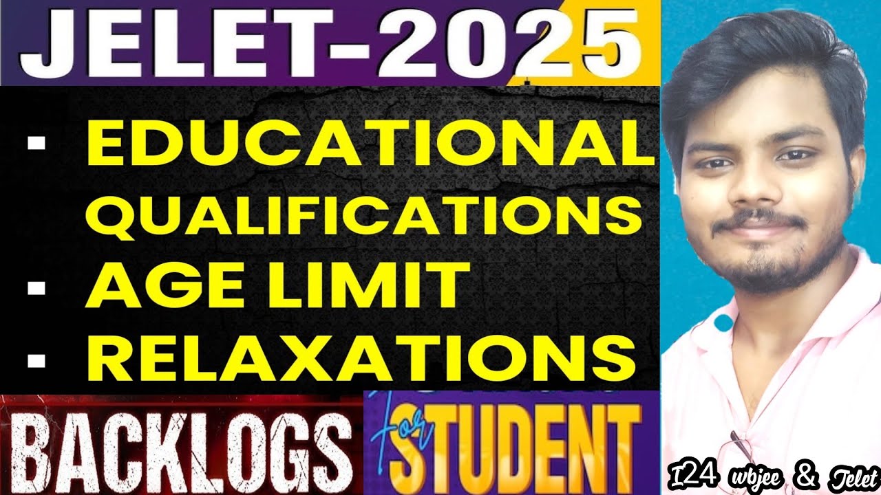 Wbjee Jelet Exam 2025 Eligibility criteria । #jelet #jelet2025 @engineerwala8634