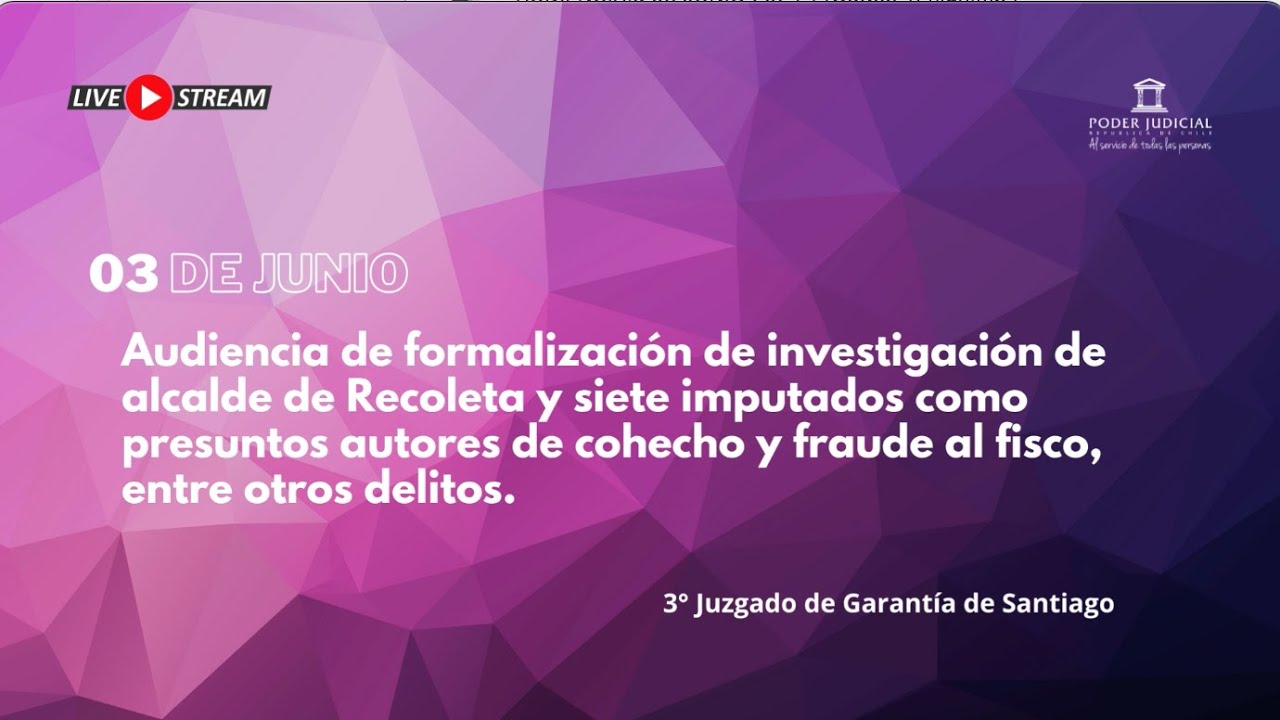 Formalización de la investigación de alcalde de Recoleta y 7 imputados