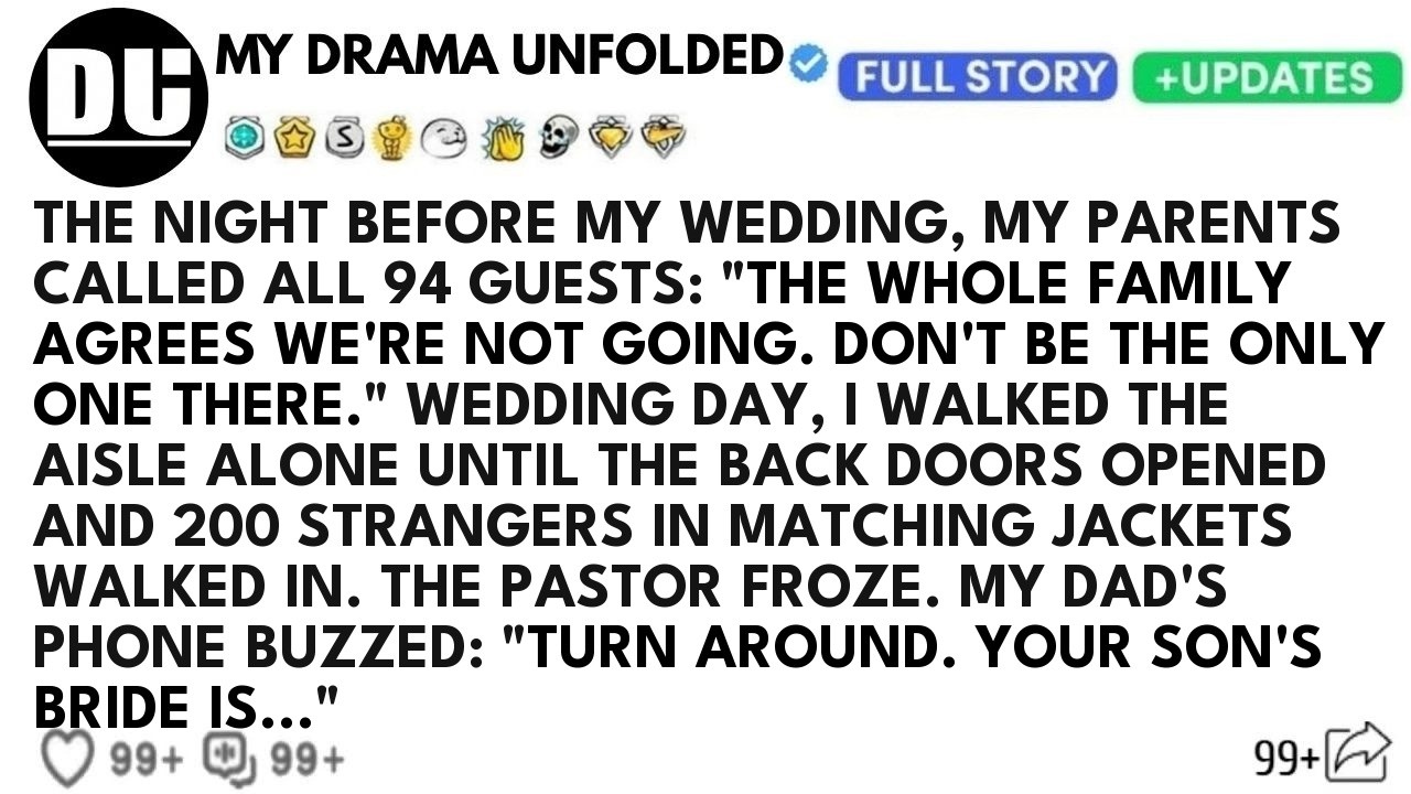 My Parents Told 94 Wedding Guests I Was Dangerous &mdash; My Bride Had 156 Receipts on Them