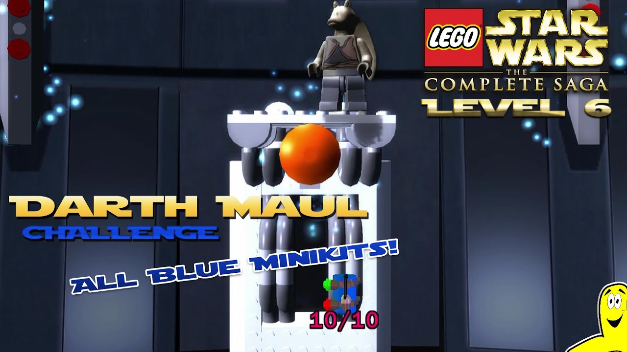 Lego Star Wars TCS: Ep 1 Chap 6 / Darth Maul CHALLENGE (All Blue Minikits) - HTG
