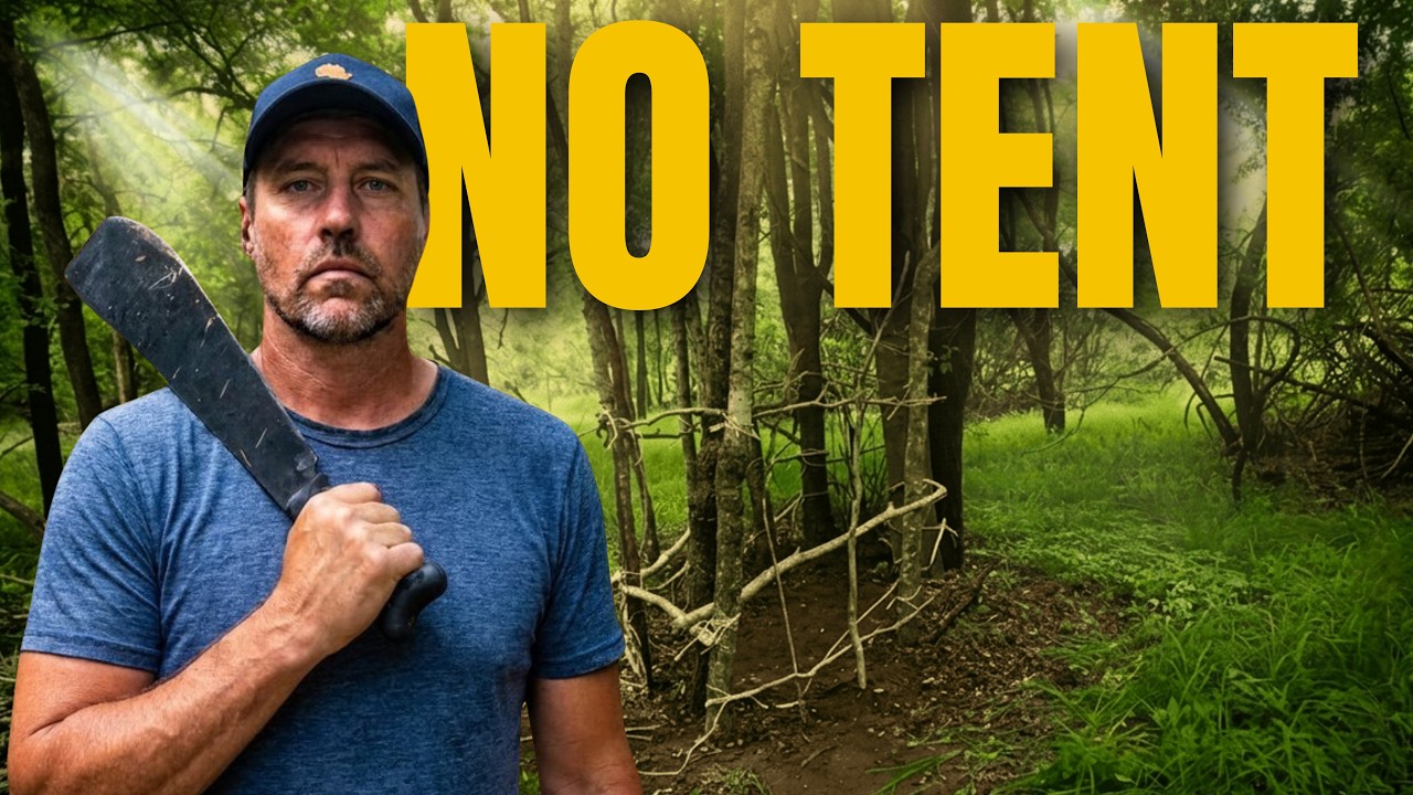 Alone in Wild Africa | Building Shelter Before Dark