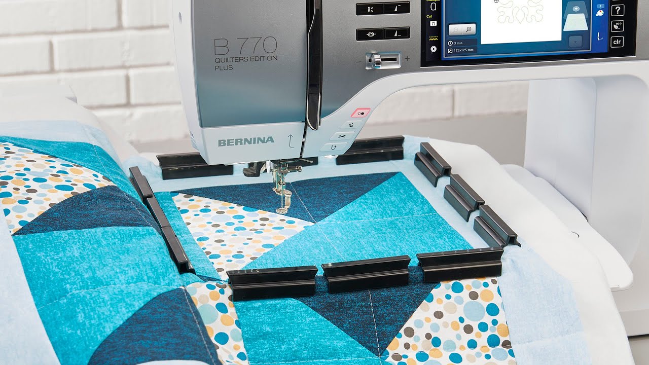 Quiltblöcke sticken (Quilting in the hoop) mit dem Klemmen-Stickrahmen Medium