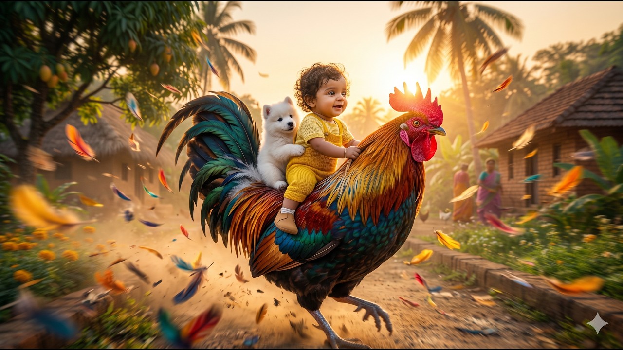 Baby AI story | Top 9 funny baby AI stories | cute babies playing with animals 😂🐕🐓