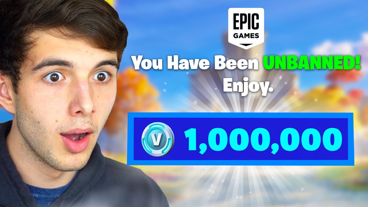 Epic UNBANNED My 1,000,000 VBUCKS Account.. (Fortnite)