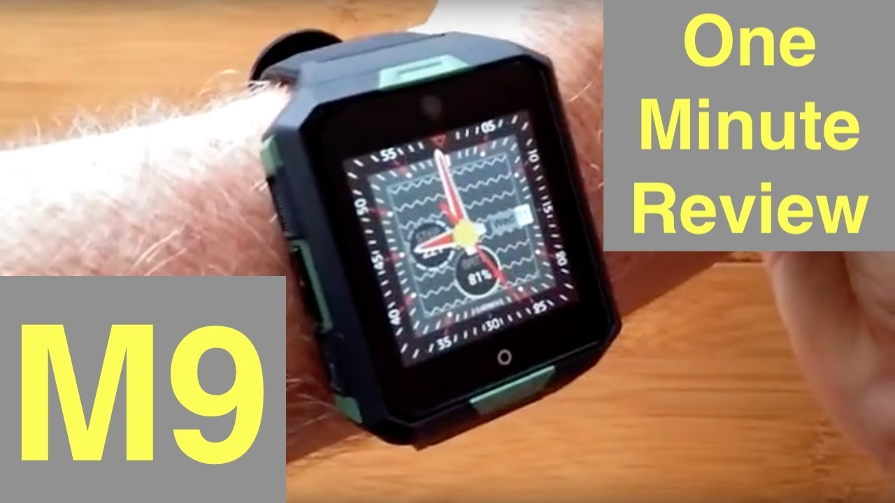M9 Square Android 6 IP68 Waterproof 4G Cell (regional) Smartwatch: One Minute Overview
