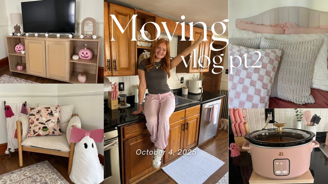 MOVING MY SISTER (part 2) | unpacking, setting up, house tour!!!