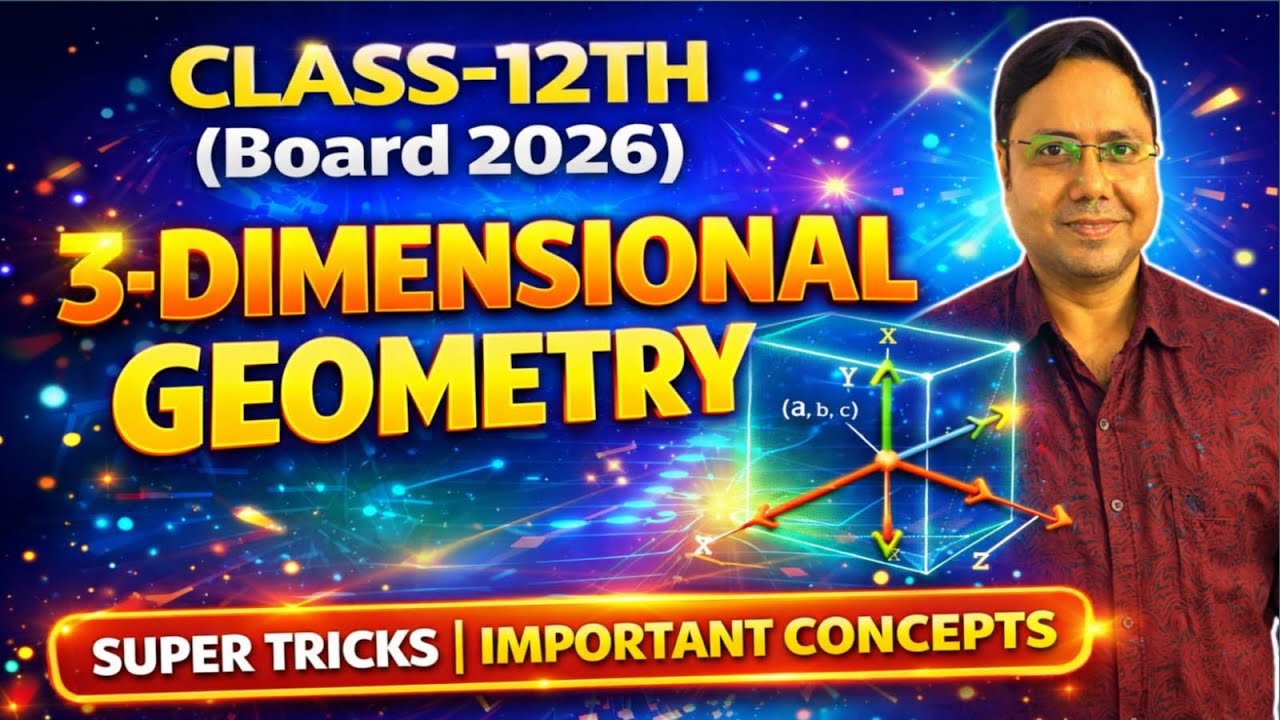 Class 12 Board Exam 2026 | 3D Geometry Most Important Questions #class12maths