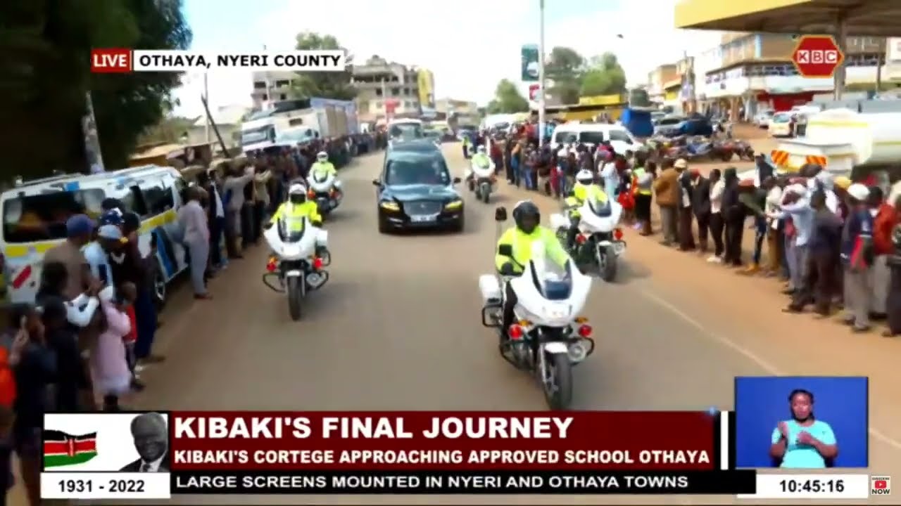 FORMER PRESIDENT MWAI KIBAKI'S CORTEGE FINALLY ARRIVES IN OTHAYA!!
