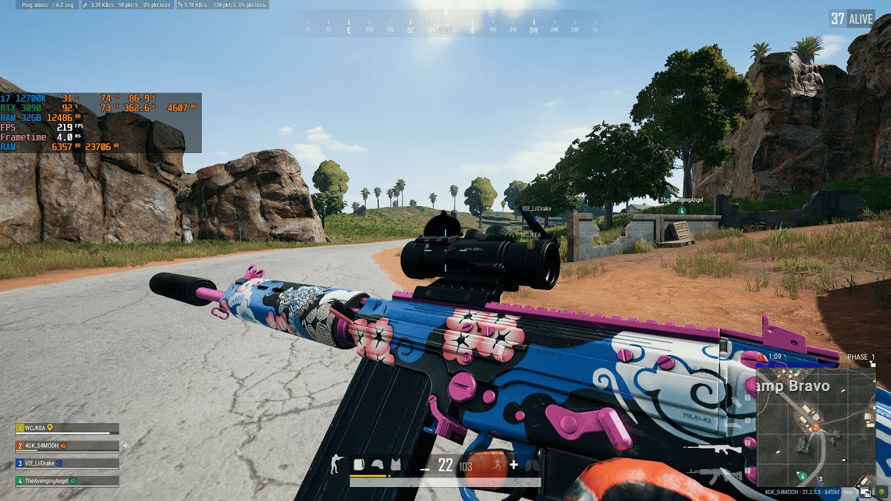 PUBG : SANHOK MAP : RTX 3090 24GB | i7 12700K , ROG 360HZ  ( Ultra Graphics ) GamePlay