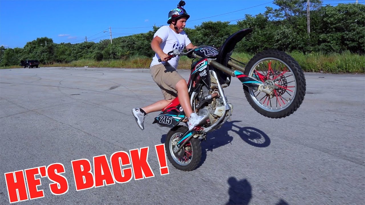 13 YEAR OLD KID WHEELIES CRF150R LIKE A PRO ! | BRAAP VLOGS