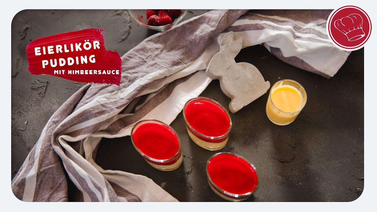 Eierlikörpudding mit Himbeersauce, perfektes Dessert zu OSTERN aus dem Thermomix | elegant-kochen.de