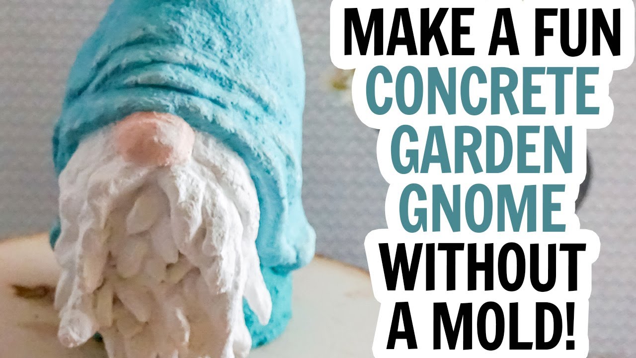 Make A Garden Gnome Without a Mold! A DIY Cement Garden Gnome Tutorial