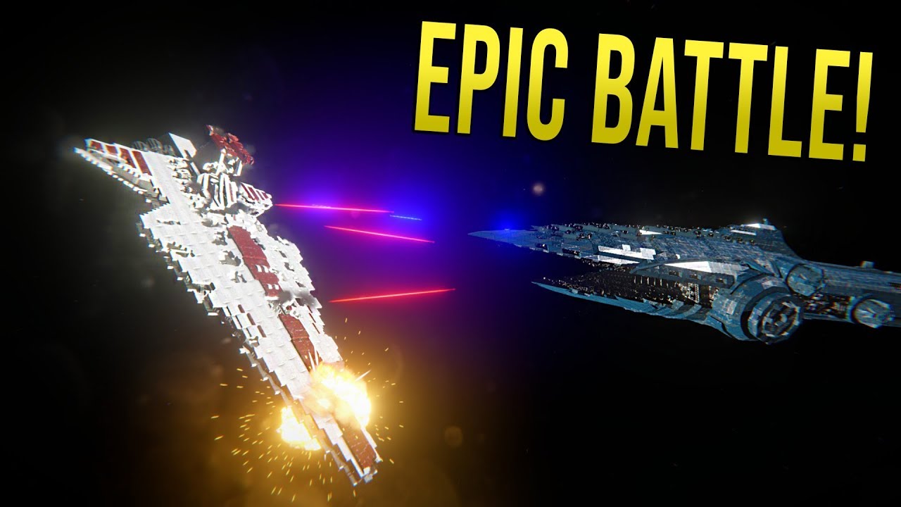 MALEVOLENCE vs REPUBLIC VENATOR FLEET (Clone Wars EPIC battles) - Space Engineers