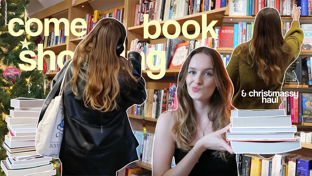 come [festive] book shopping with me + book haul🎄📚