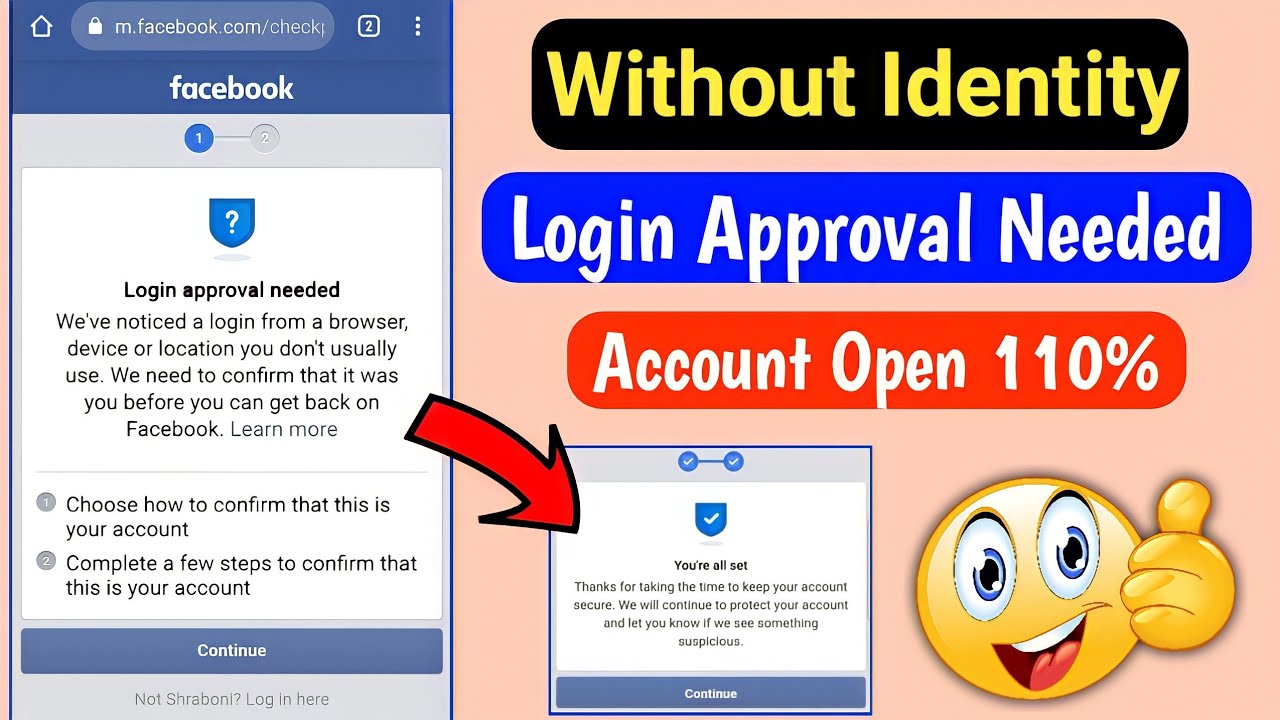 Facebook Login Approval Needed Problem 2022 | How To Open Facebook Account Was Not Approved 2022