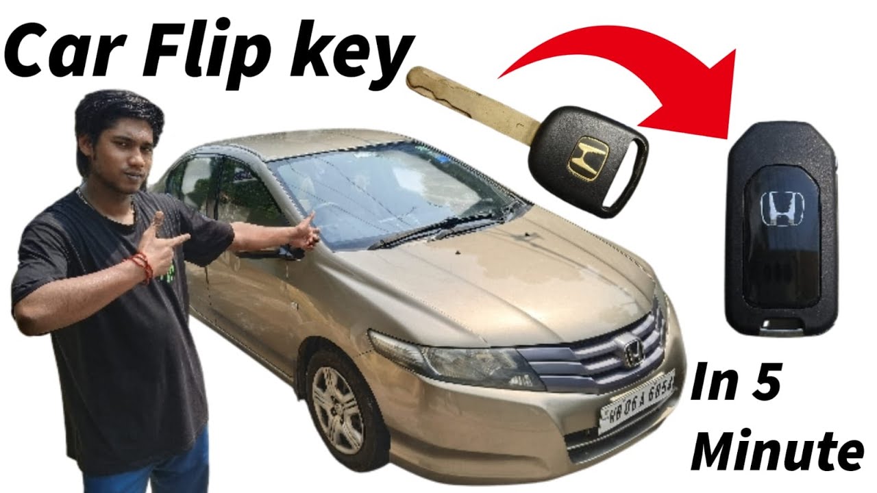 I Converted My honda city normal Boring key into a modified Flip Key. #viral #mostpopuler #trending