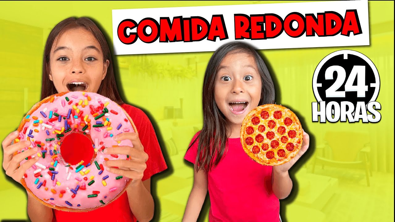 COMENDO S&oacute; Comida REDONDA Por Um Dia Inteiro!!@mundodavivioficial