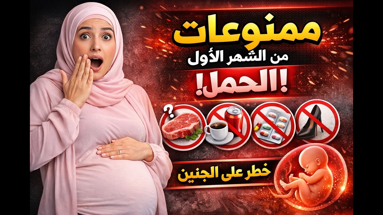 ممنوعات الشهر الأول من الحمل 🤰 أخطاء خطيرة قد تسبب الإجهاض ! أطعمة ومشروبات وأدوية خطيرة على الجنين