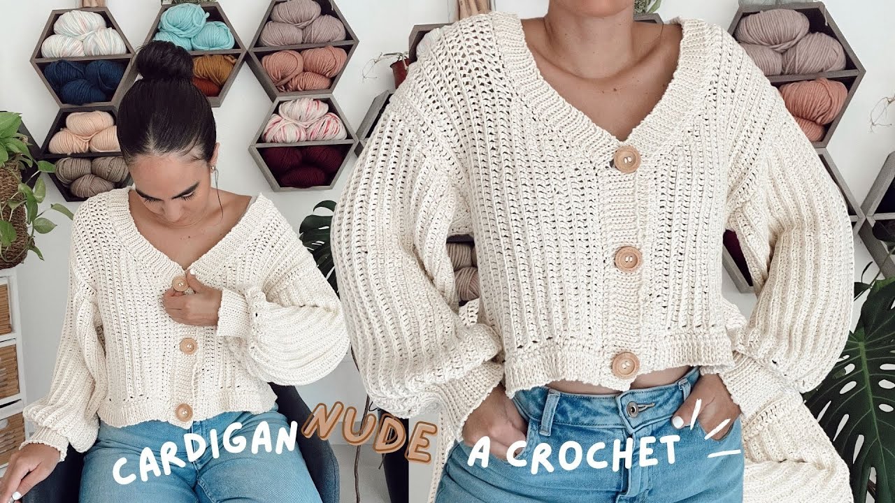 TU PRIMER CARDIGAN. Tejido a CROCHET