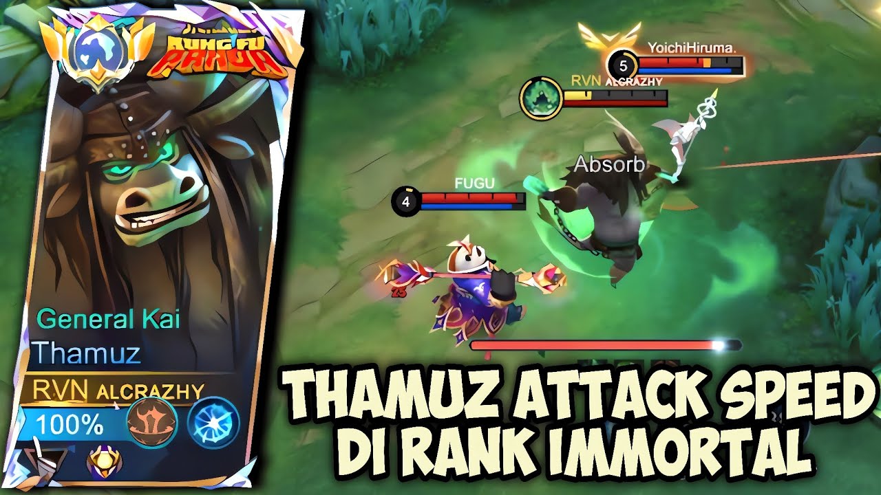MAIN THAMUZ ATTACK SPEED DI RANK IMO‼️GAMEPLAY TOP GLOBAL THAMUZ - MLBB