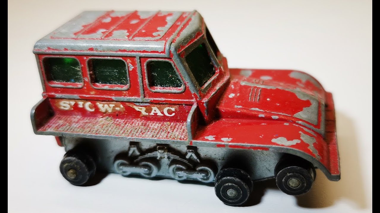 'Matchbox ', реставрация Snow Trac № 35B, гусеничный снегоход, ремонт и реконструкция Matchbox