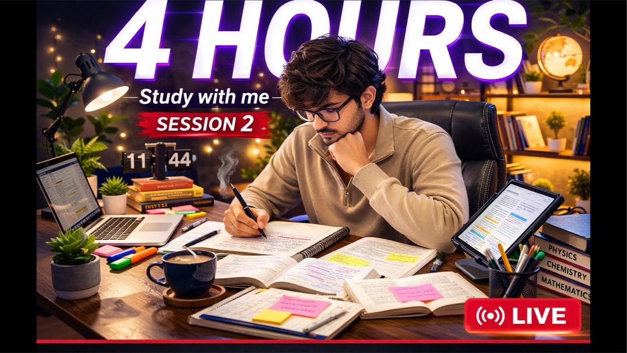 2 Hours live🛑| Day 5 session 2 study with me 📚| pomodoro 50/10⏳| Ramadan mode⏳| #studywithme #mbbs 