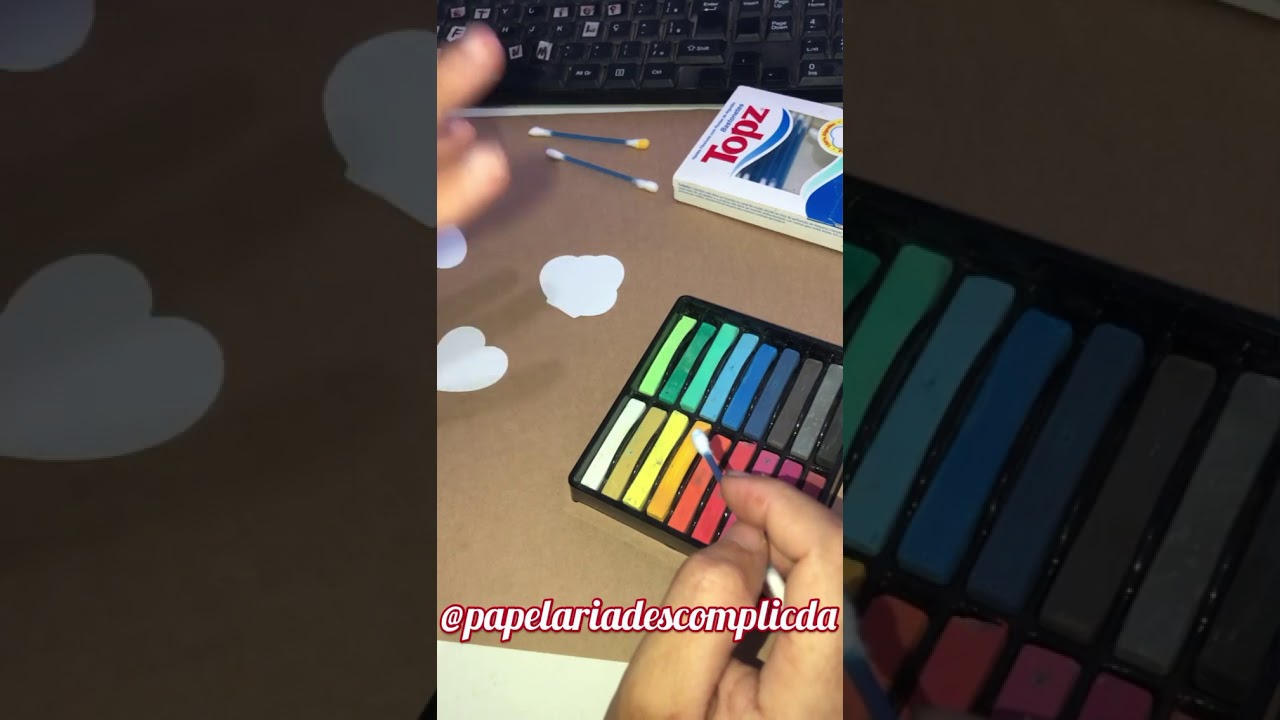 como usar as tecnicas do giz pastel seco para sombear os personalizados!veja o resultado final