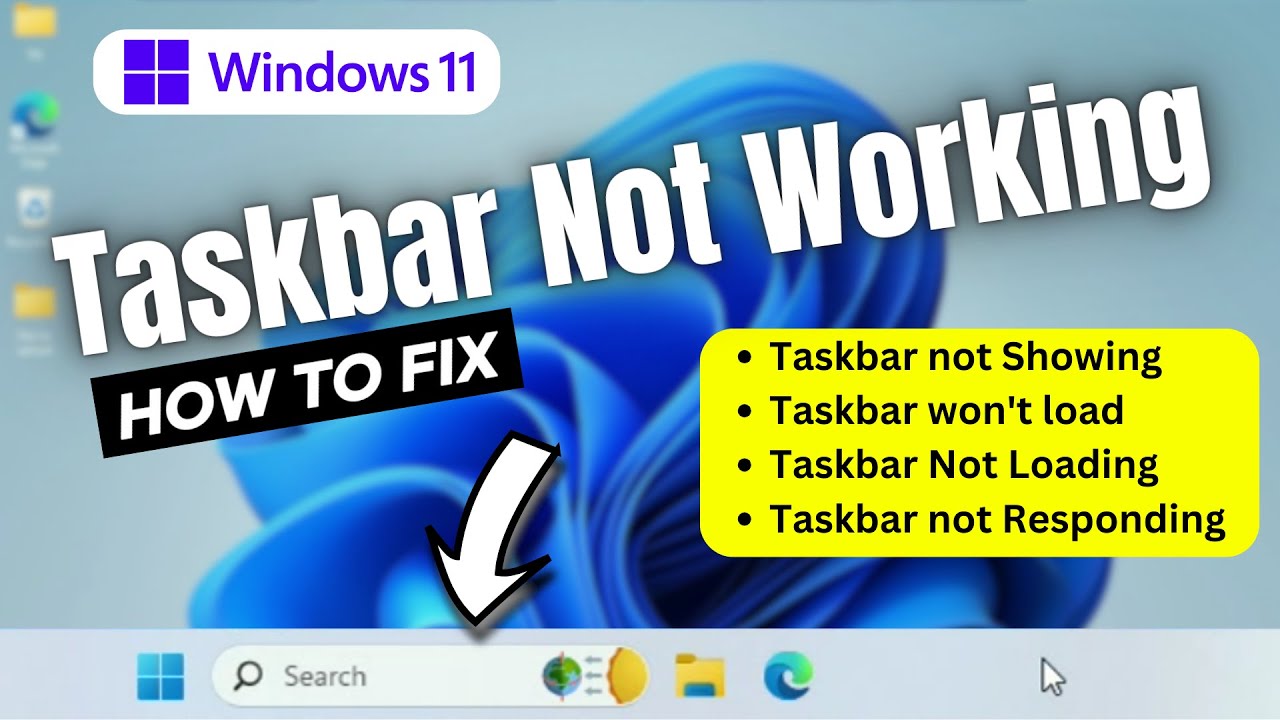 Windows 11 Taskbar Not Working