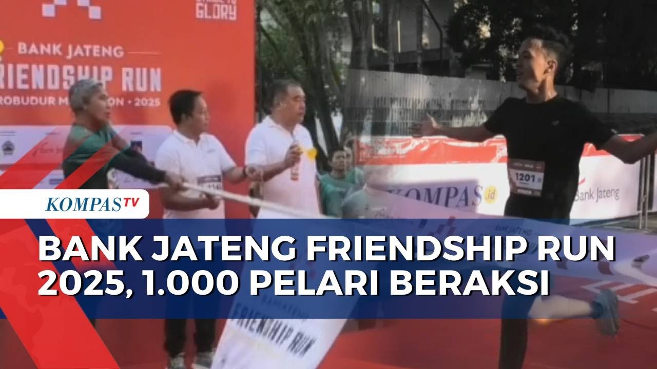 Portraits of One Thousand Runners in Action in the Bank Jateng Friendship Run 2025 on Car Free Da...