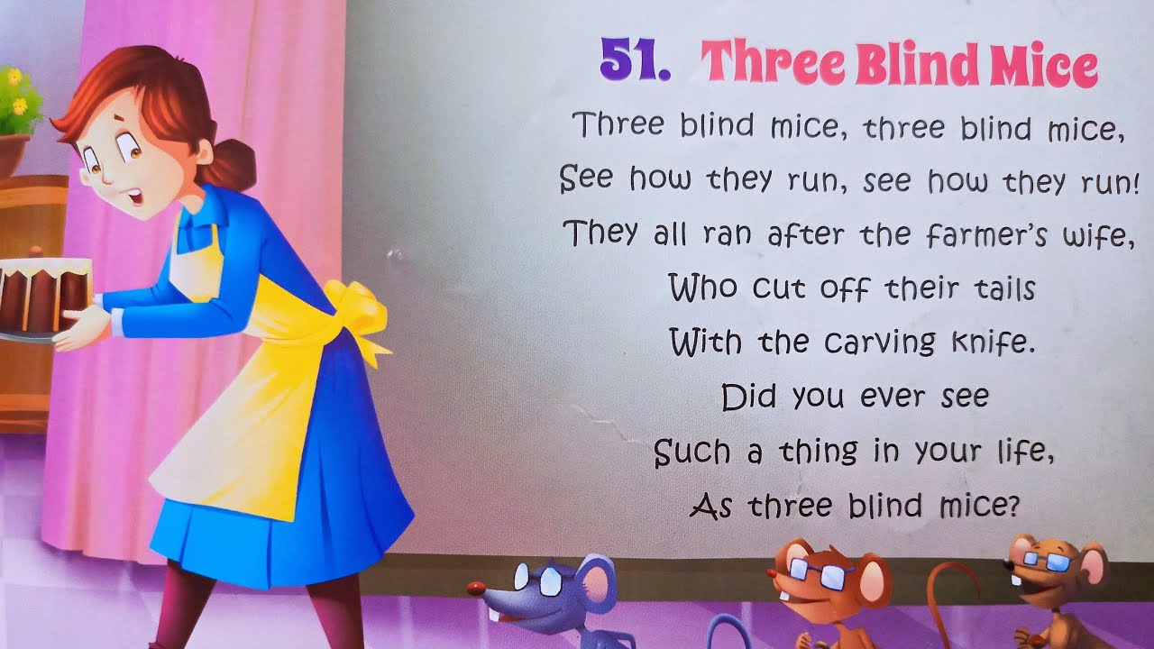 Three Blind Mice| Nursery Rhymes| Songs & Poems | कॉमन राइम्स बच्चों के लिए #rhymes