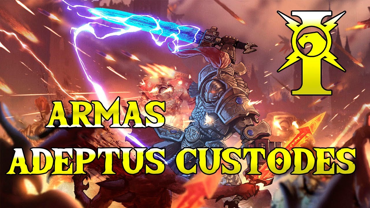 Armamento Adeptus Custodes Warhammer Lore Español