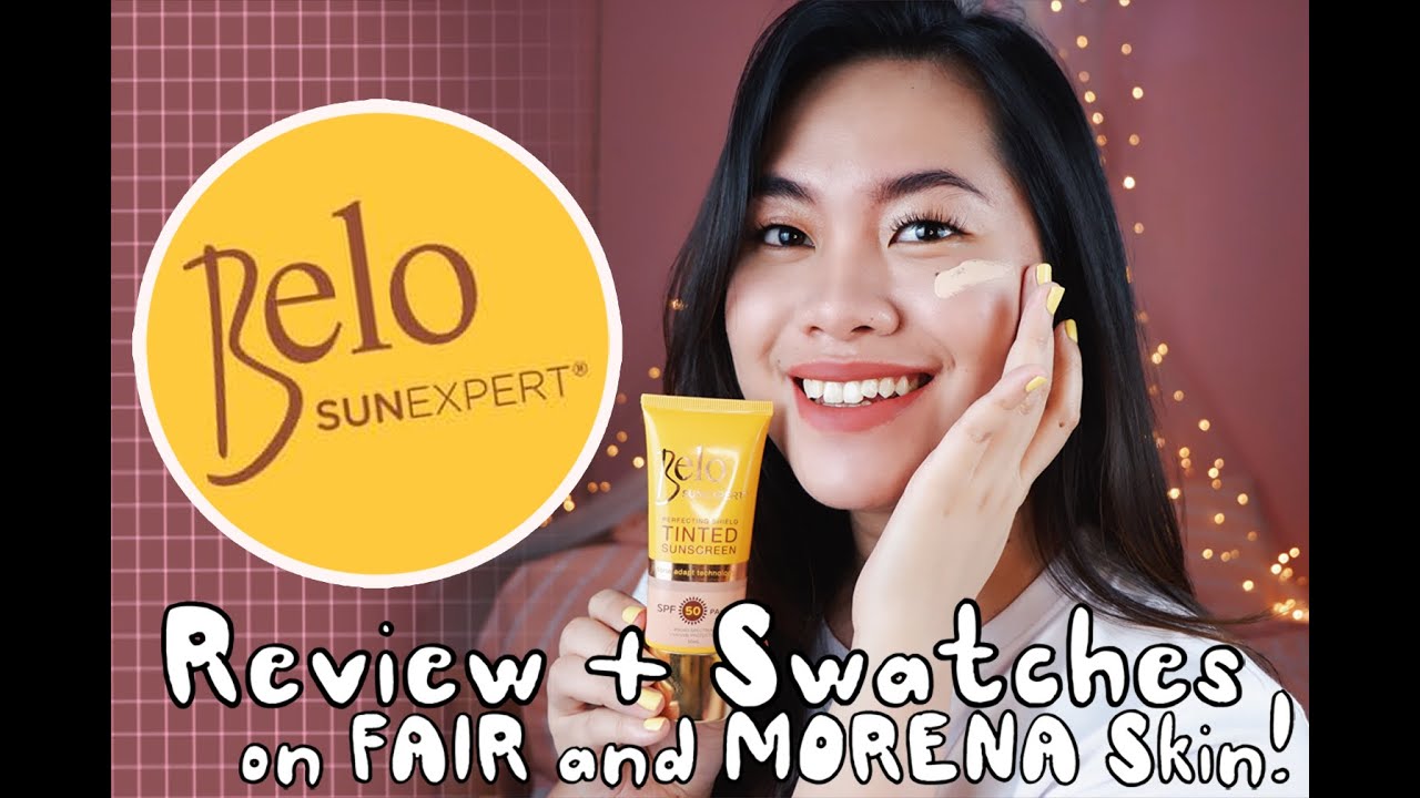 Belo SunExpert Tinted Sunscreen Swatches on Fair and Morena Skin + Review | Sab Antonio