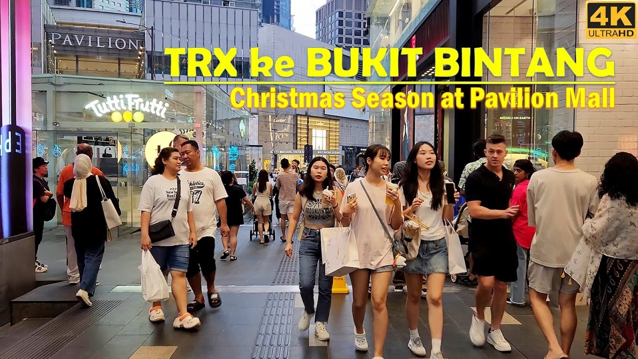 walk around TRX [Tun Razak Exchange] MRT Station to Pavilion Bukit Bintang❗Kuala Lumpur Malaysia 4K