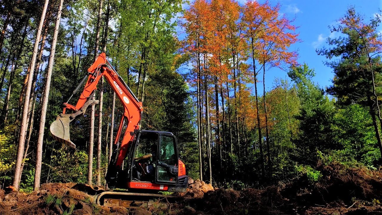 The Stumps Did Not Win KUBOTA KX080-4(New Home Site)
