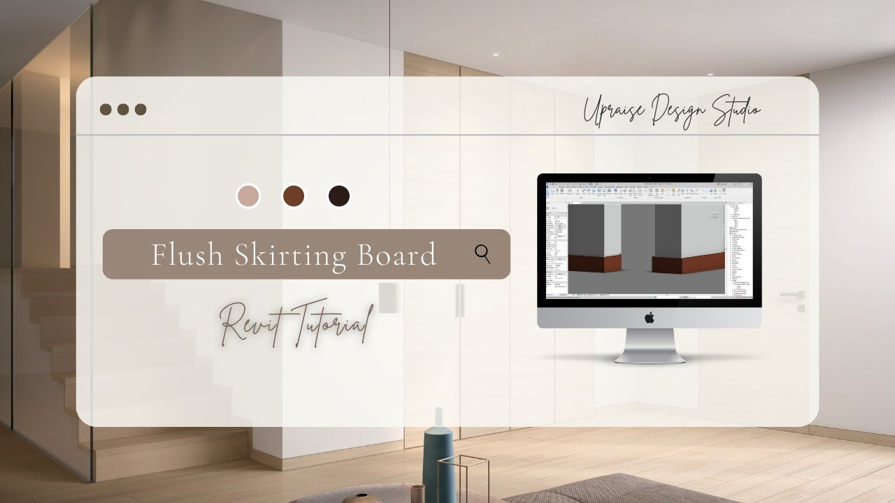 Flush with the wall skirting board in Revit | الوزرة المخفية في برامج الريفيت #revittutorials