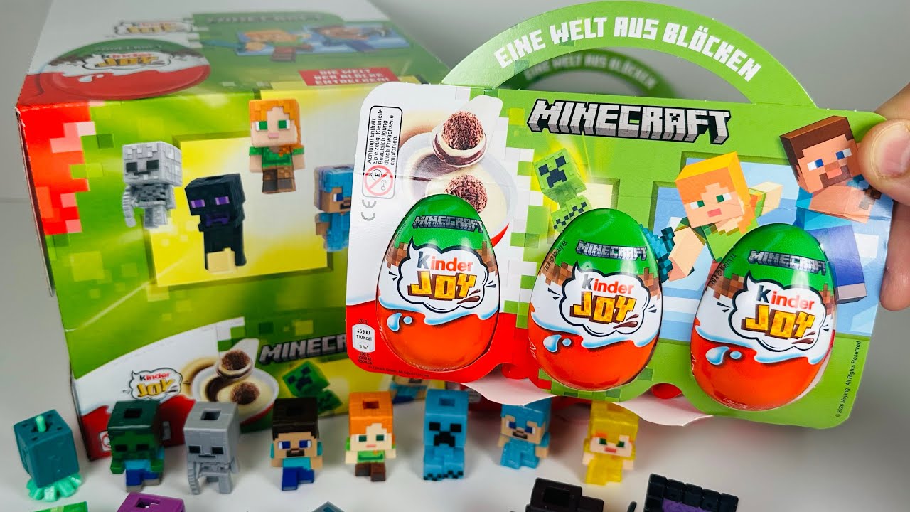 Kinder Joy MINECRAFT. Unboxing 2. Новые Киндер Joy МАЙНКРАФТ Выпуск 2