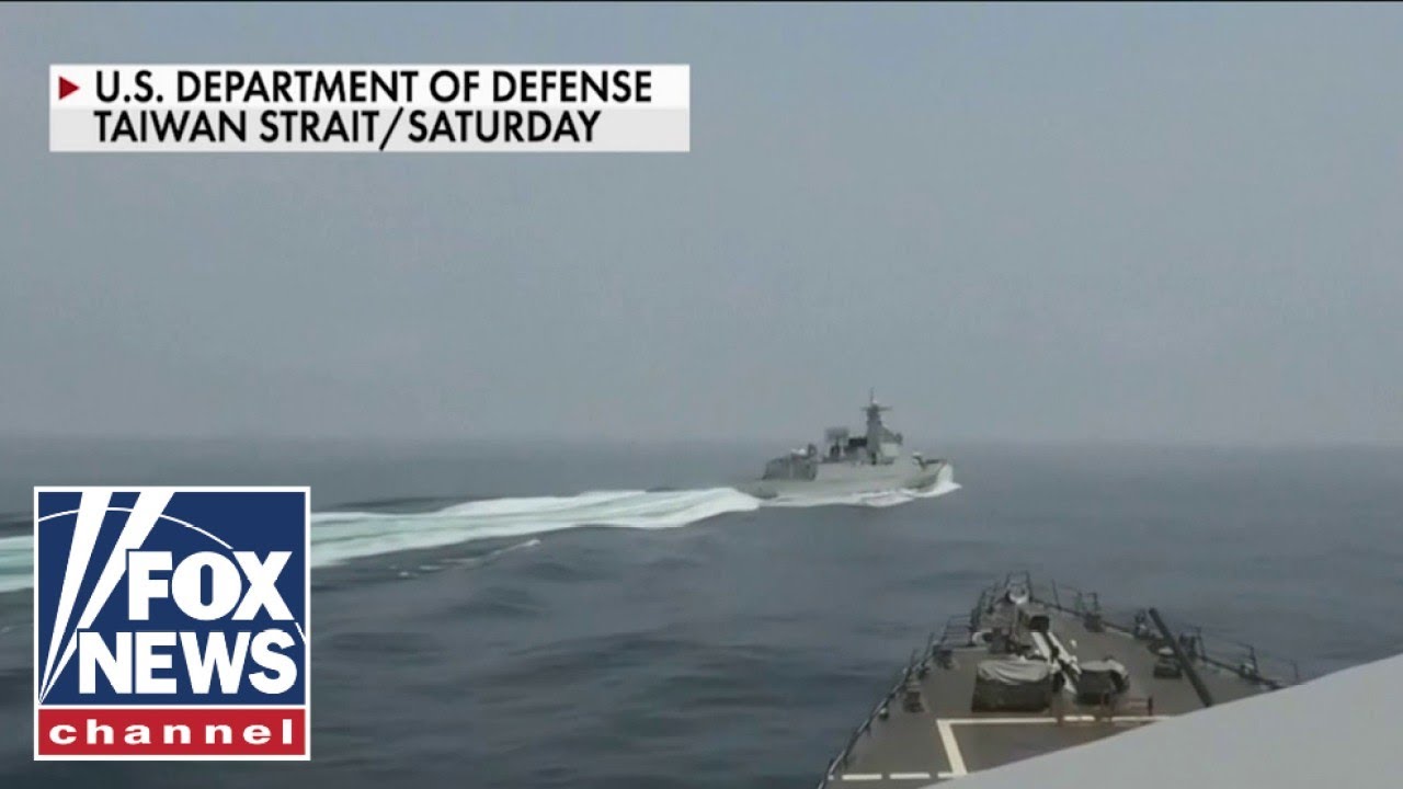 Newly-released video shows close call between Chinese, U.S. warships